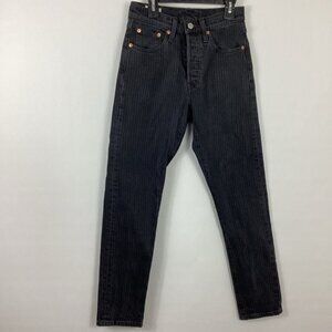 Levi's 501 Button Your Fly Striped Skinny Jeans Size 24